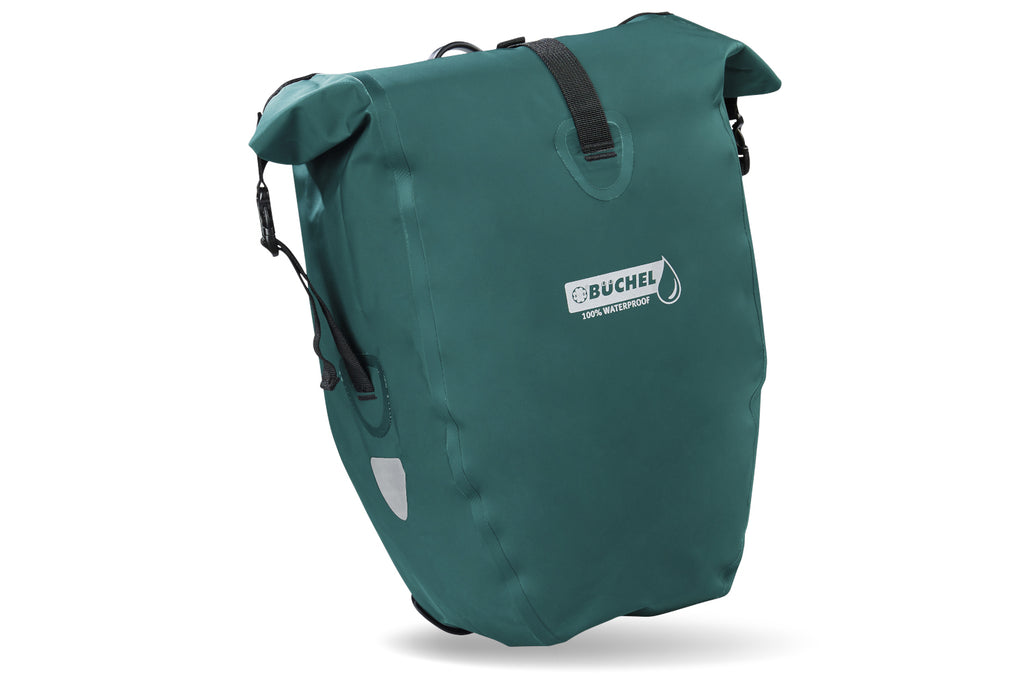 Büchel Fahrradtasche für Gepäckträger mit Tragegriff und Schultergurt / storm, wasserdicht
