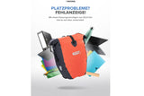 Büchel Fahrradtasche für Gepäckträger mit Tragegriff und Schultergurt / rot, wasserdicht